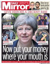 Daily Mirror () Newspaper Front Page for 4 July 2017