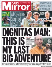 Daily Mirror () Newspaper Front Page for 4 August 2017