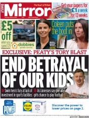 Daily Mirror () Newspaper Front Page for 4 August 2022