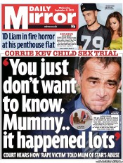 Daily Mirror () Newspaper Front Page for 4 September 2013