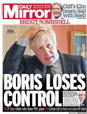 Daily Mirror () Newspaper Front Page for 4 September 2019