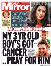 Daily Mirror () Newspaper Front Page for 5 November 2016