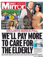 Daily Mirror () Newspaper Front Page for 5 November 2018