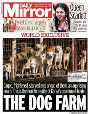 Daily Mirror () Newspaper Front Page for 5 December 2016