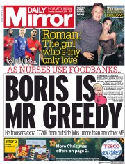 Daily Mirror () Newspaper Front Page for 5 December 2019