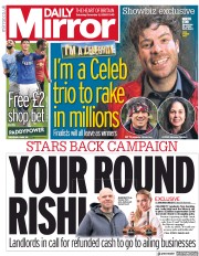 Daily Mirror () Newspaper Front Page for 5 December 2020