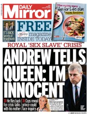 Daily Mirror () Newspaper Front Page for 5 January 2015