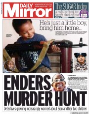 Daily Mirror () Newspaper Front Page for 5 January 2016