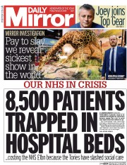 Daily Mirror () Newspaper Front Page for 5 February 2016