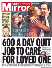 Daily Mirror () Newspaper Front Page for 5 February 2019