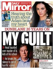 Daily Mirror () Newspaper Front Page for 5 March 2016