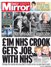 Daily Mirror () Newspaper Front Page for 5 March 2018