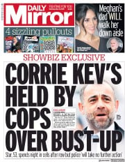 Daily Mirror () Newspaper Front Page for 5 May 2018