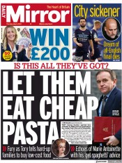 Daily Mirror () Newspaper Front Page for 5 May 2022