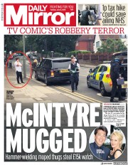Daily Mirror () Newspaper Front Page for 5 June 2018