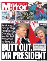 Daily Mirror () Newspaper Front Page for 5 June 2019