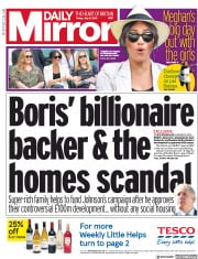 Daily Mirror () Newspaper Front Page for 5 July 2019