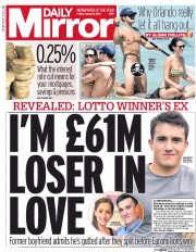 Daily Mirror () Newspaper Front Page for 5 August 2016