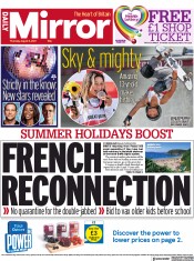 Daily Mirror () Newspaper Front Page for 5 August 2021