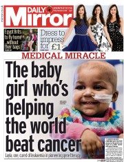 Daily Mirror () Newspaper Front Page for 6 November 2015