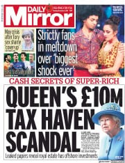 Daily Mirror () Newspaper Front Page for 6 November 2017