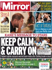Daily Mirror () Newspaper Front Page for 6 December 2022