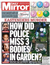 Daily Mirror () Newspaper Front Page for 6 January 2016