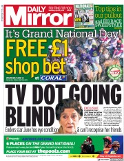 Daily Mirror () Newspaper Front Page for 6 April 2019