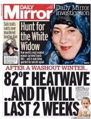Daily Mirror () Newspaper Front Page for 6 May 2014