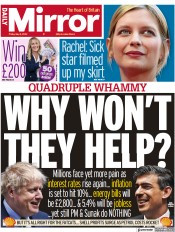Daily Mirror () Newspaper Front Page for 6 May 2022