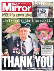 Daily Mirror () Newspaper Front Page for 6 June 2019