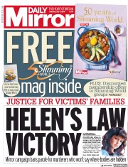 Daily Mirror () Newspaper Front Page for 6 July 2019