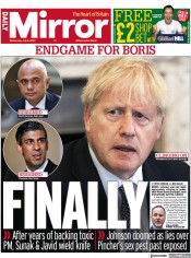 Daily Mirror () Newspaper Front Page for 6 July 2022