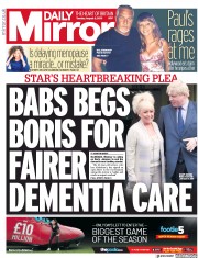 Daily Mirror () Newspaper Front Page for 6 August 2019