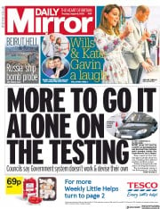 Daily Mirror () Newspaper Front Page for 6 August 2020