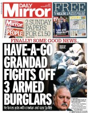 Daily Mirror () Newspaper Front Page for 6 September 2014