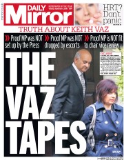 Daily Mirror () Newspaper Front Page for 6 September 2016