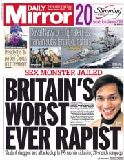 Daily Mirror () Newspaper Front Page for 7 January 2020