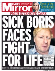 Daily Mirror () Newspaper Front Page for 7 April 2020