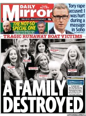 Daily Mirror () Newspaper Front Page for 7 May 2013