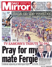 Daily Mirror () Newspaper Front Page for 7 May 2018