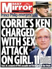 Daily Mirror () Newspaper Front Page for 7 June 2013