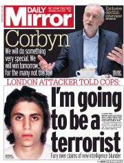 Daily Mirror () Newspaper Front Page for 7 June 2017