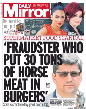 Daily Mirror () Newspaper Front Page for 7 July 2017