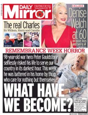 Daily Mirror () Newspaper Front Page for 8 November 2018
