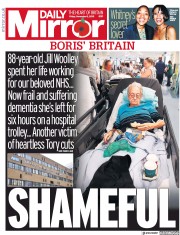 Daily Mirror () Newspaper Front Page for 8 November 2019