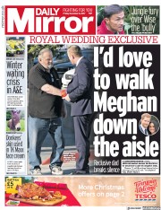 Daily Mirror () Newspaper Front Page for 8 December 2017
