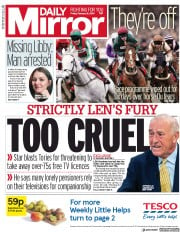 Daily Mirror () Newspaper Front Page for 8 February 2019