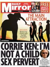 Daily Mirror () Newspaper Front Page for 8 June 2013