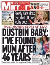 Daily Mirror () Newspaper Front Page for 8 June 2015